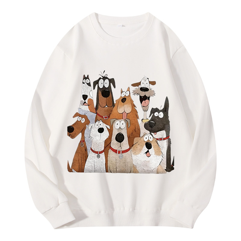 Tokyocanvas Funny Cute Dog Art Print Classic Sweatshirt