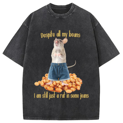 Tokyocanvas Despite All My Beans Washed T-Shirt