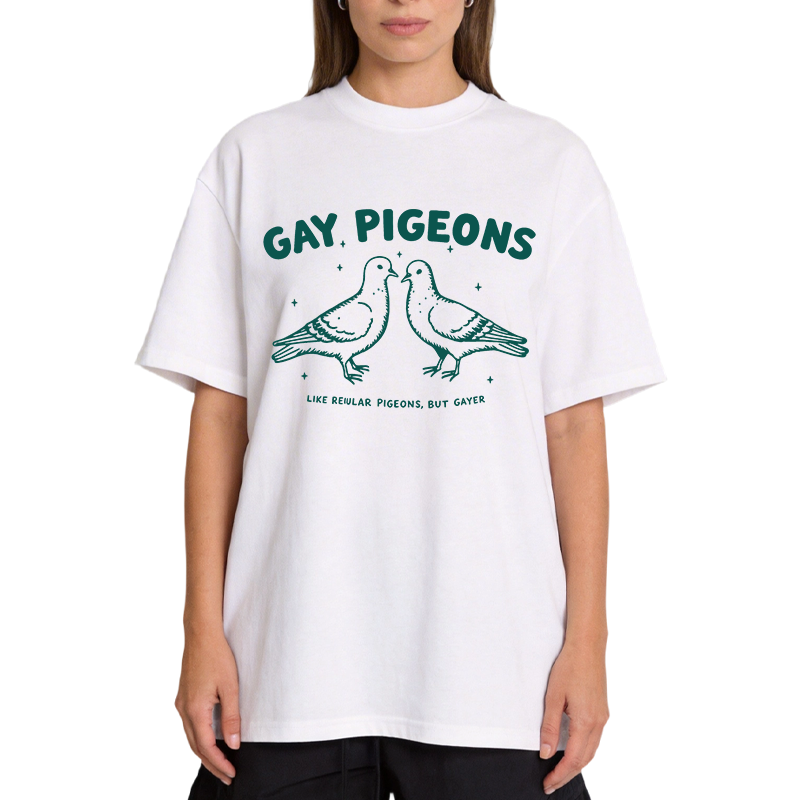 Tokyocanvas Gay Pigeons Funny LGBTQ Pride Classic T-Shirt