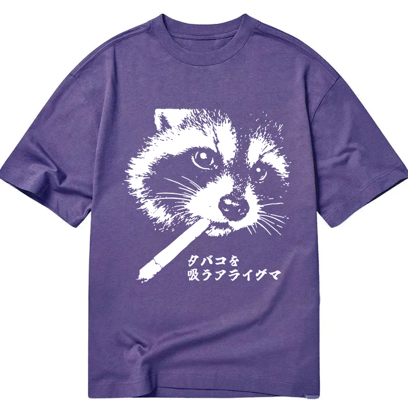 Tokyocanvas Somking Raccoon Classic T-Shirt