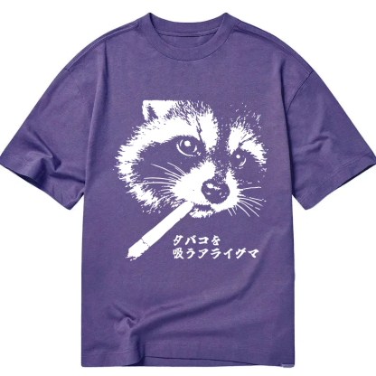 Tokyocanvas Somking Raccoon Classic T-Shirt