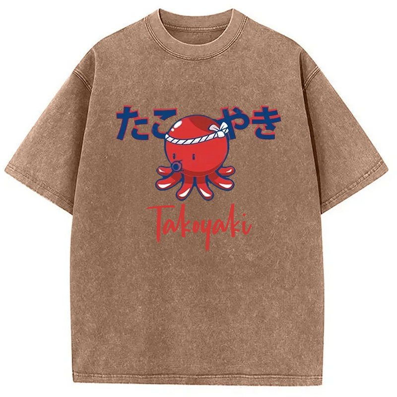 Tokyocanvas Japanese Traditional Takoyaki Washed T-Shirt