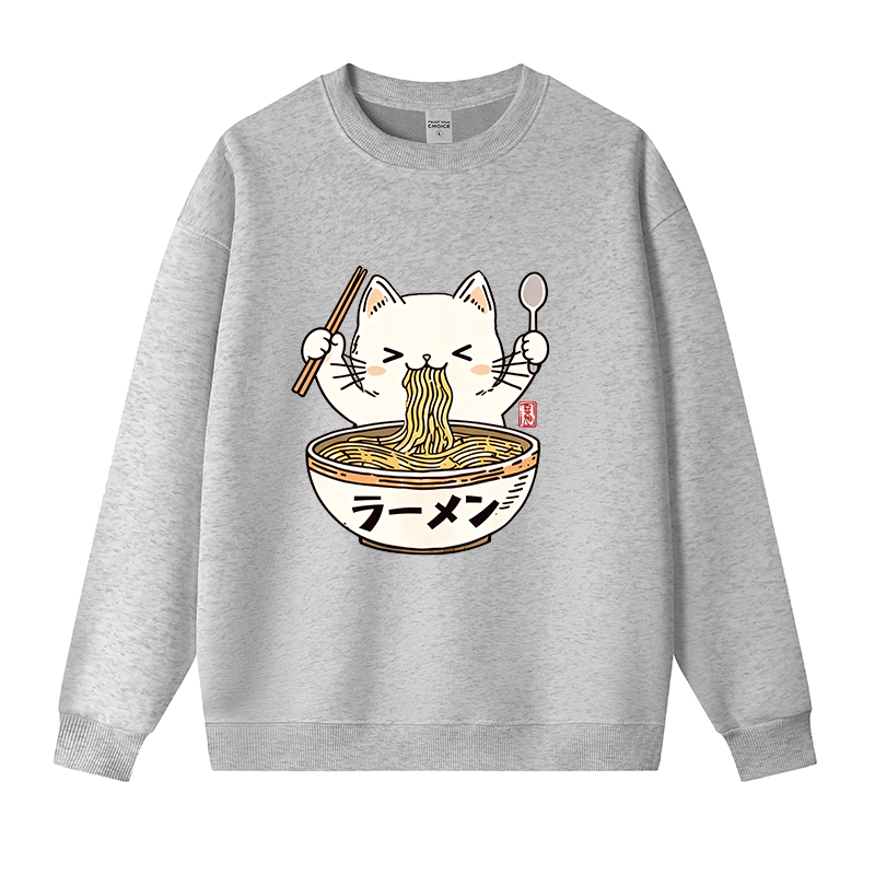 Tokyocanvas Purramen Time Fleece Lined Sweatshirt