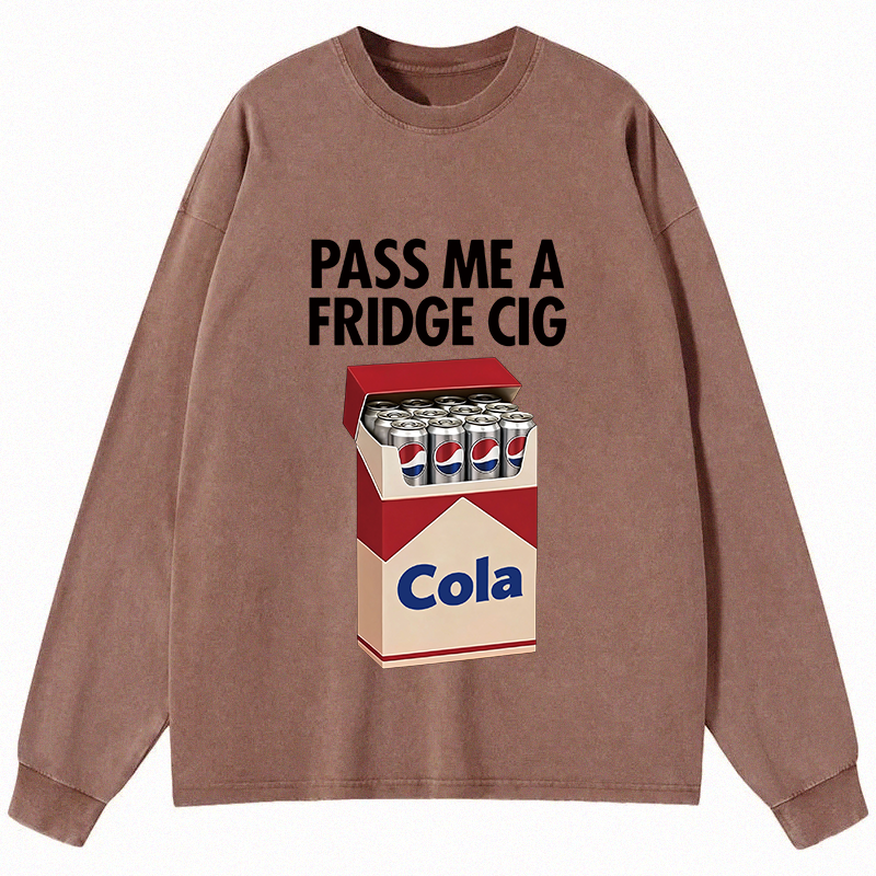 Tokyocanvas I Need A Diet Pepsi Long Sleeve Washed T-Shirt