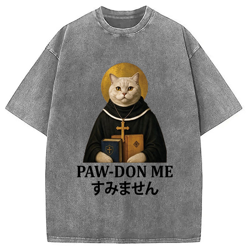 Tokyocanvas Pawdon Me Washed T-Shirt