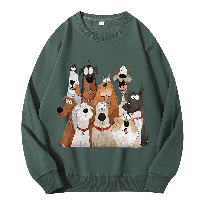 Tokyocanvas Funny Cute Dog Art Print Classic Sweatshirt