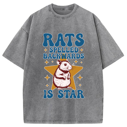 Tokyocanvas Rats Rodent Meme Washed T-Shirt