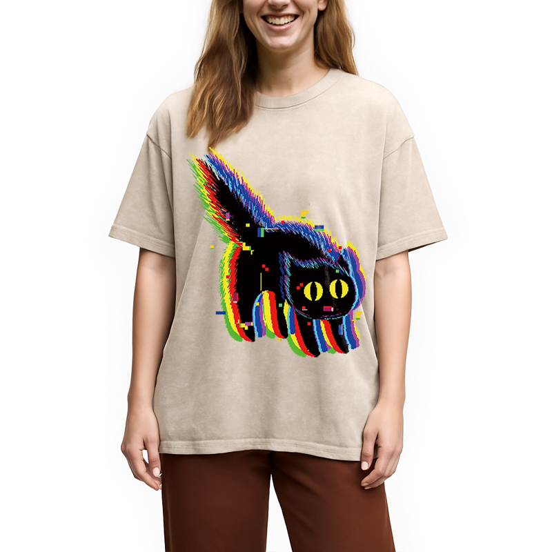 Tokyocanvas Technicat Glitch Washed T-Shirt