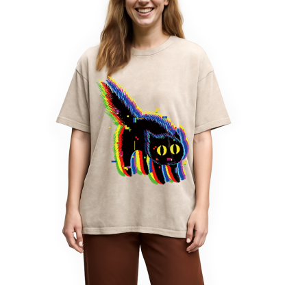 Tokyocanvas Technicat Glitch Washed T-Shirt