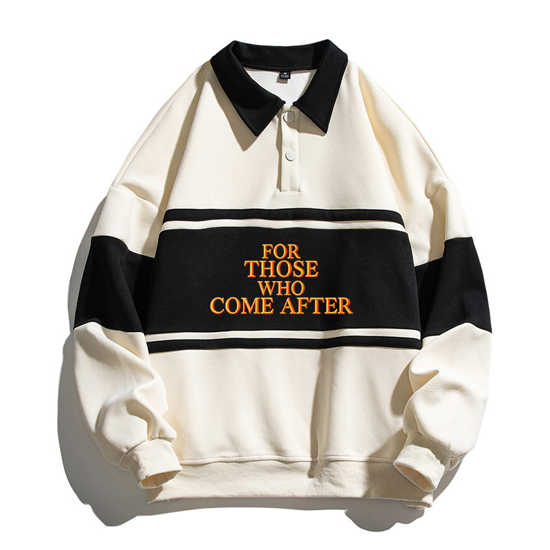 Tokyocanvas For Those Who Come After Polo Embroidered Sweatshirt