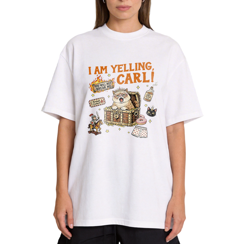 Tokyocanvas I am Yelling Carl Funny Cat Meme Classic T-Shirt