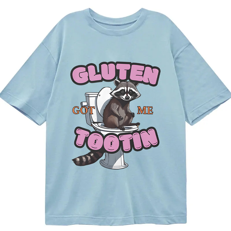 Tokyocanvas Gluten Got Me Tootin Raccoon Meme Classic T-Shirt
