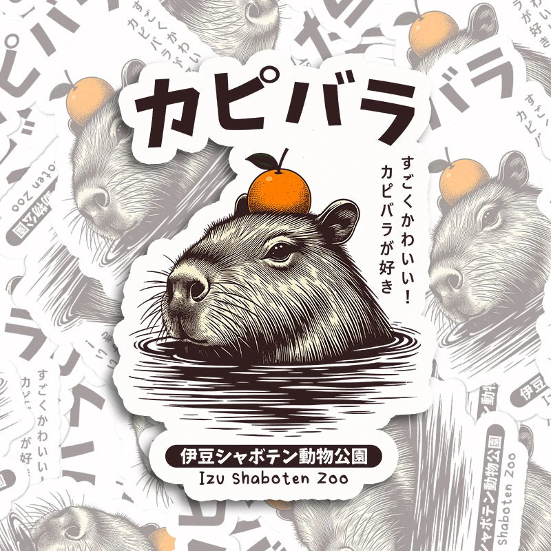 Tokyocanvas Capybara Hot Spring Sticker