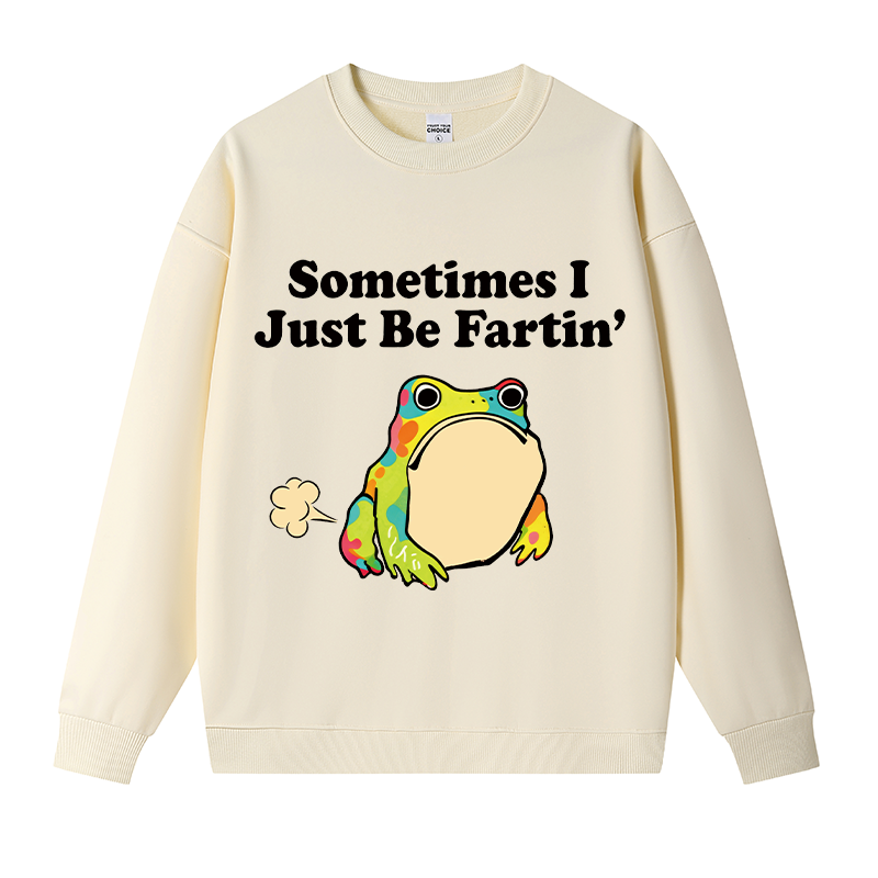 Tokyocanvas Farting Frog Fleece Lined Sweatshirt