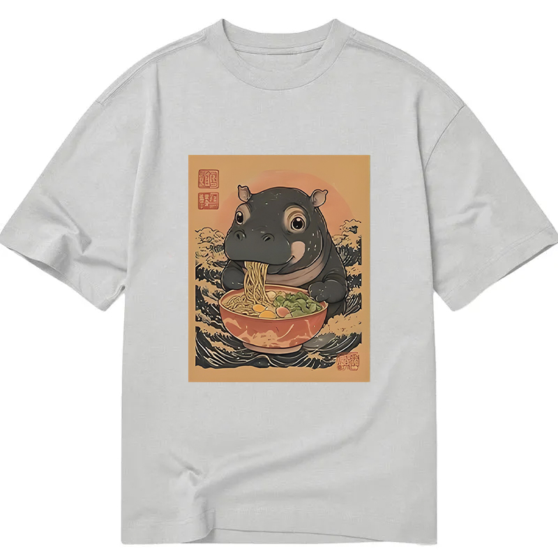 Tokyocanvas Moo Deng Eat Ramen Classic T-Shirt