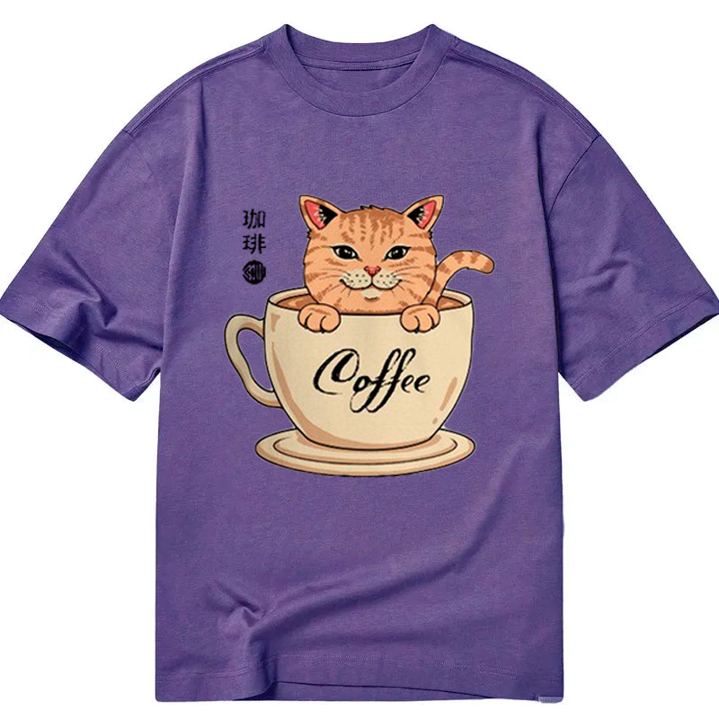 Tokyocanvas A Cup Of Coffee Cat Classic T-Shirt