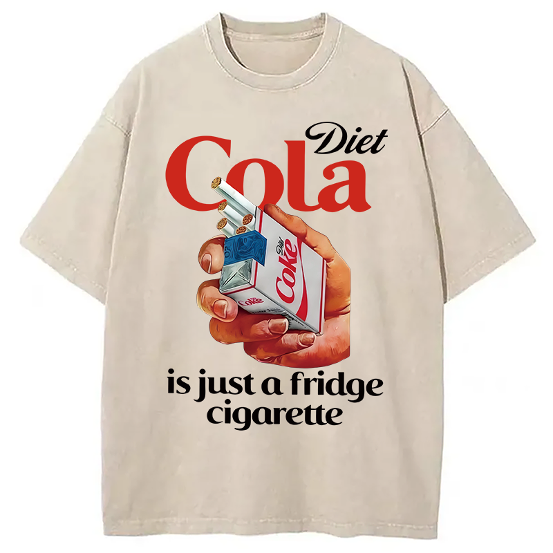 Tokyocanvas Diet Cola Is Just A Fridge Cigarette Washed T-Shirt