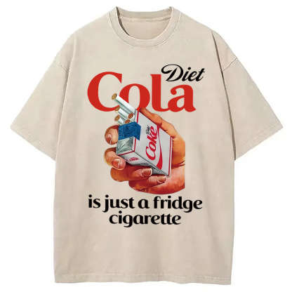 Tokyocanvas Diet Cola Is Just A Fridge Cigarette Washed T-Shirt