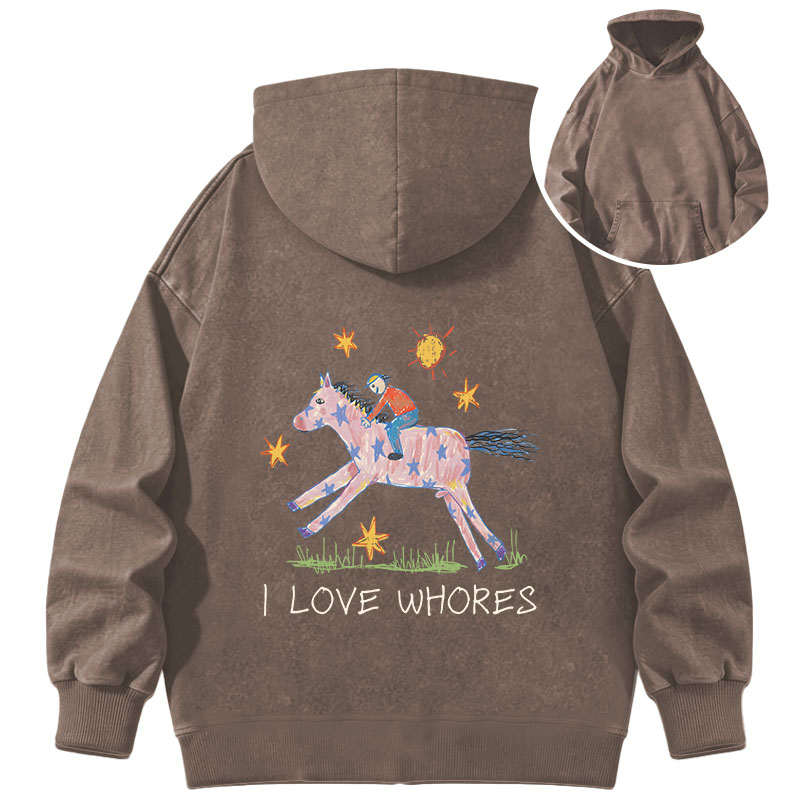 Tokyocanvas I Love Whores Washed Hoodie