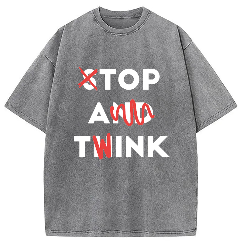 Tokyocanvas Stop And Twink Washed T-Shirt