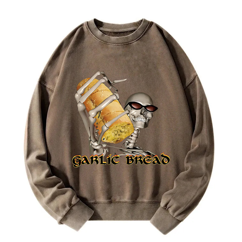 Tokyocanvas Evil Silly Skeleton Washed Sweatshirt