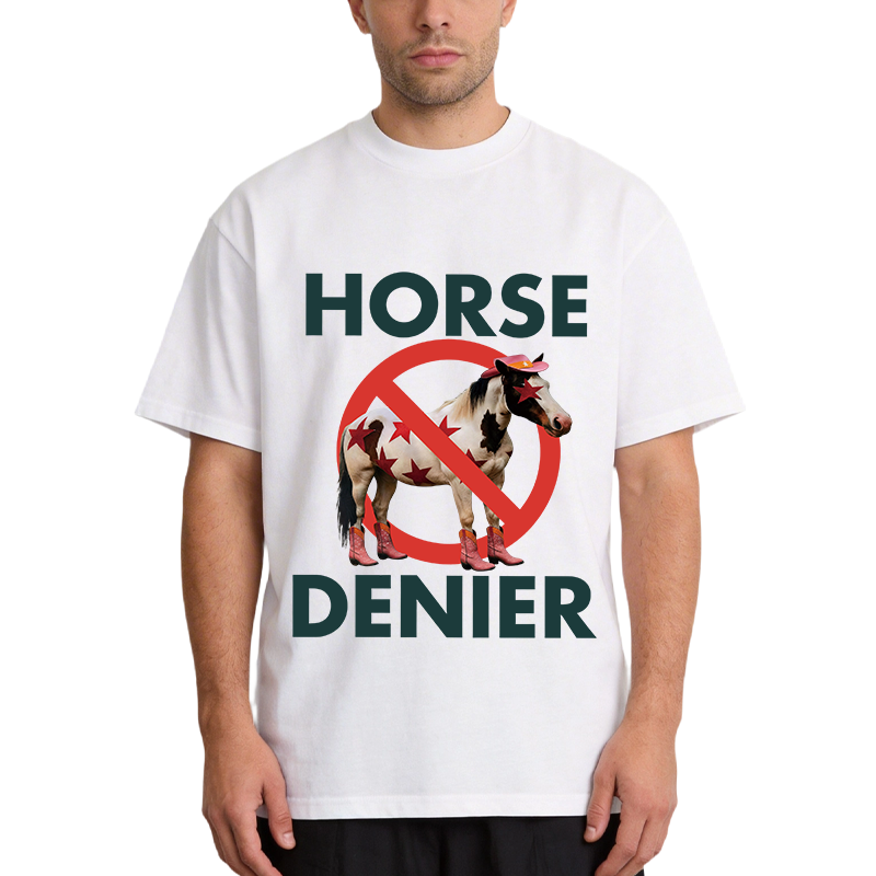Tokyocanvas Funny Star-Spangled Cowboy Horse Denier Classic T-Shirt