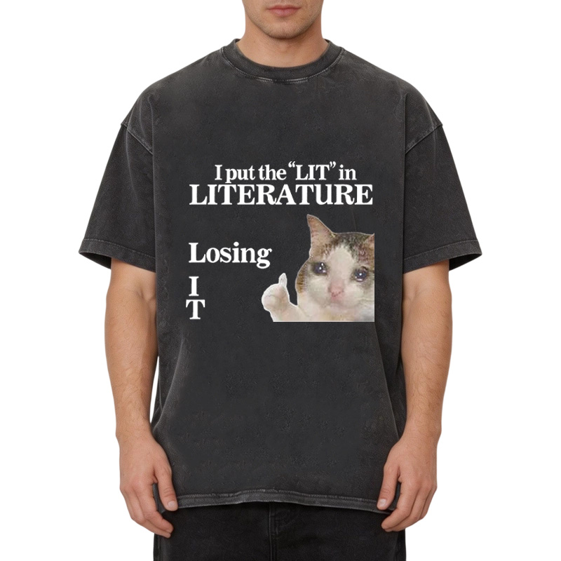Tokyocanvas I Put the LIT in LITerature Washed T-Shirt