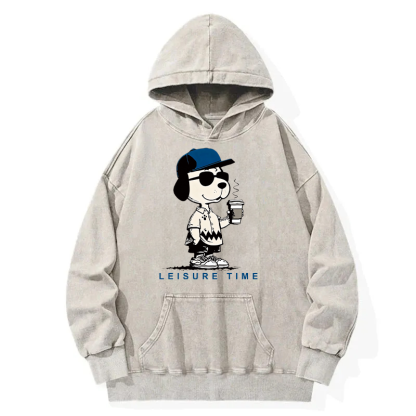 Tokyocanvas Dodger Dog Vintage Japanese Washed Hoodie