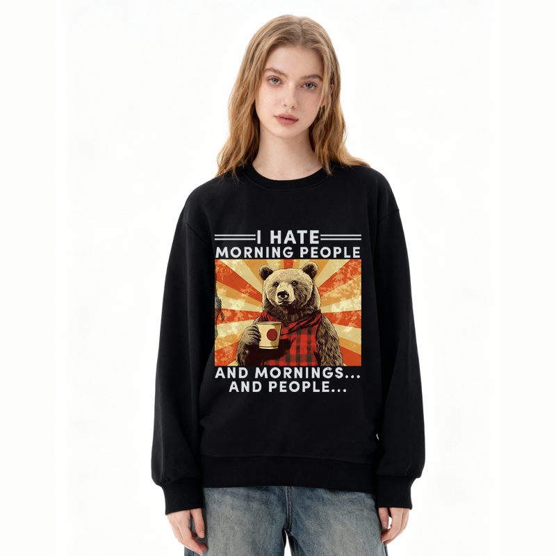 Tokyocanvas I Hate Morning People Classic Sweatshirt