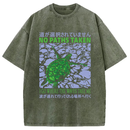 Tokyocanvas Vintage Japanese Turtle Washed T-Shirt