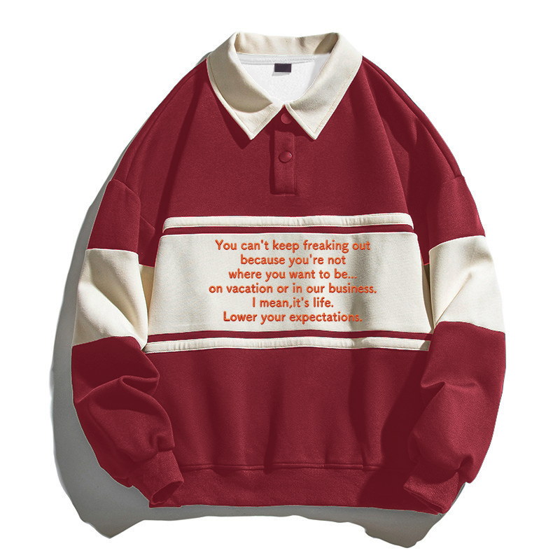 Tokyocanvas It's Life Polo Embroidered Sweatshirt