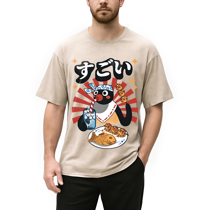 Tokyocanvas Matsuri Pengi Washed T-Shirt