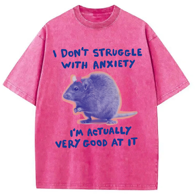 Tokyocanvas I Don't Struggle With Anxiety Washed T-Shirt