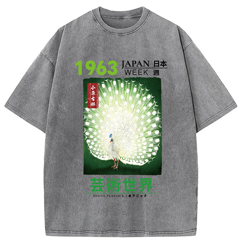 Tokyocanvas White Peacock Washed T-Shirt