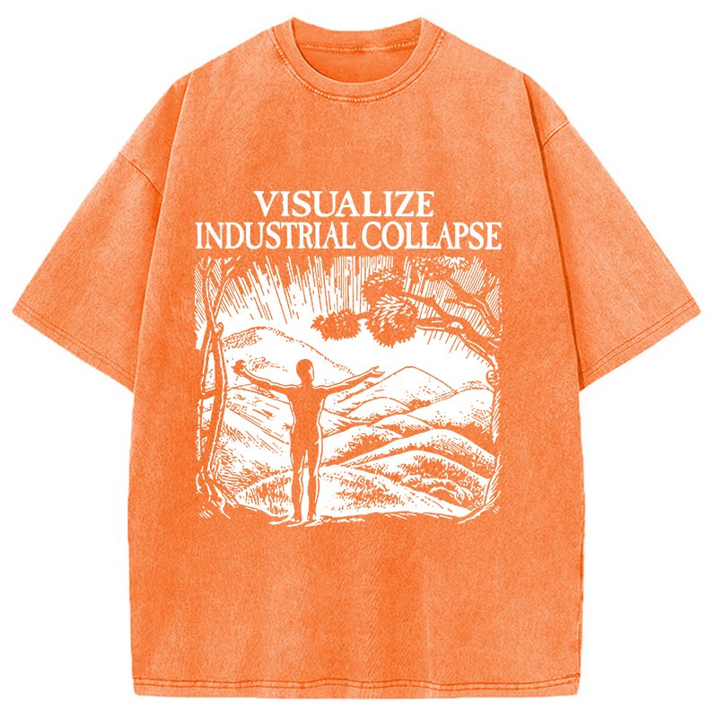Tokyocanvas Industrial Collapse Washed T-Shirt