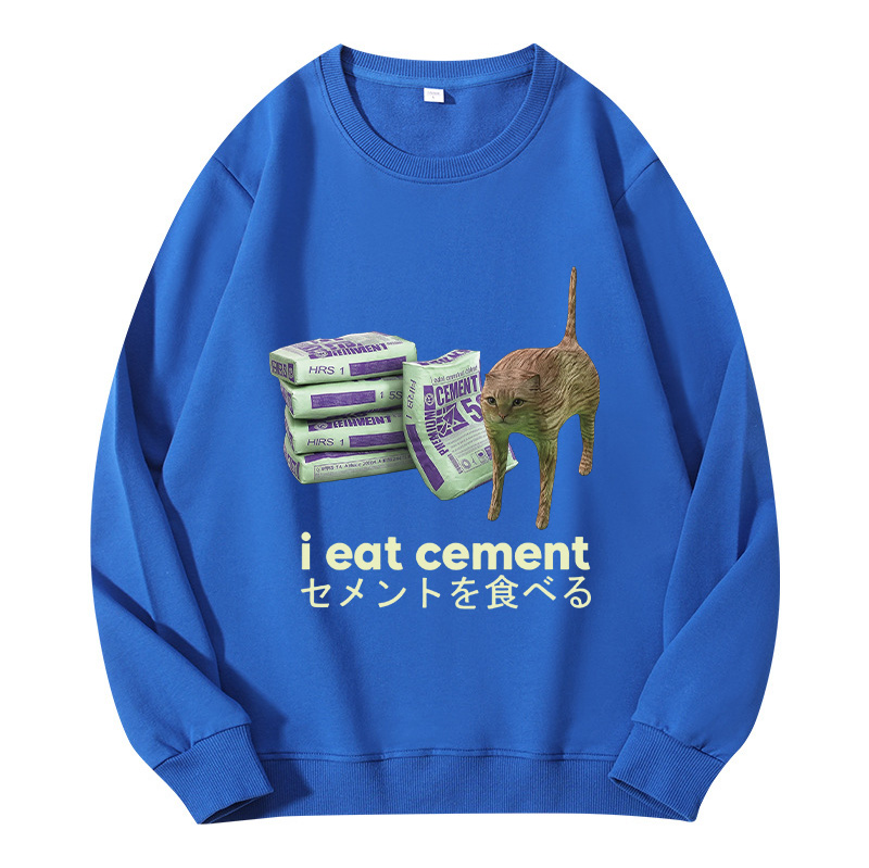 Tokyocanvas Funny Internet Cement Cat Classic Sweatshirt