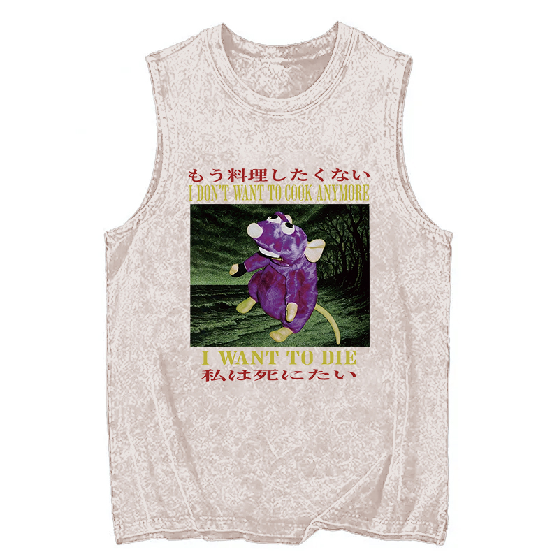 Tokyocanvas I Don't Want to Cook Washed Tank