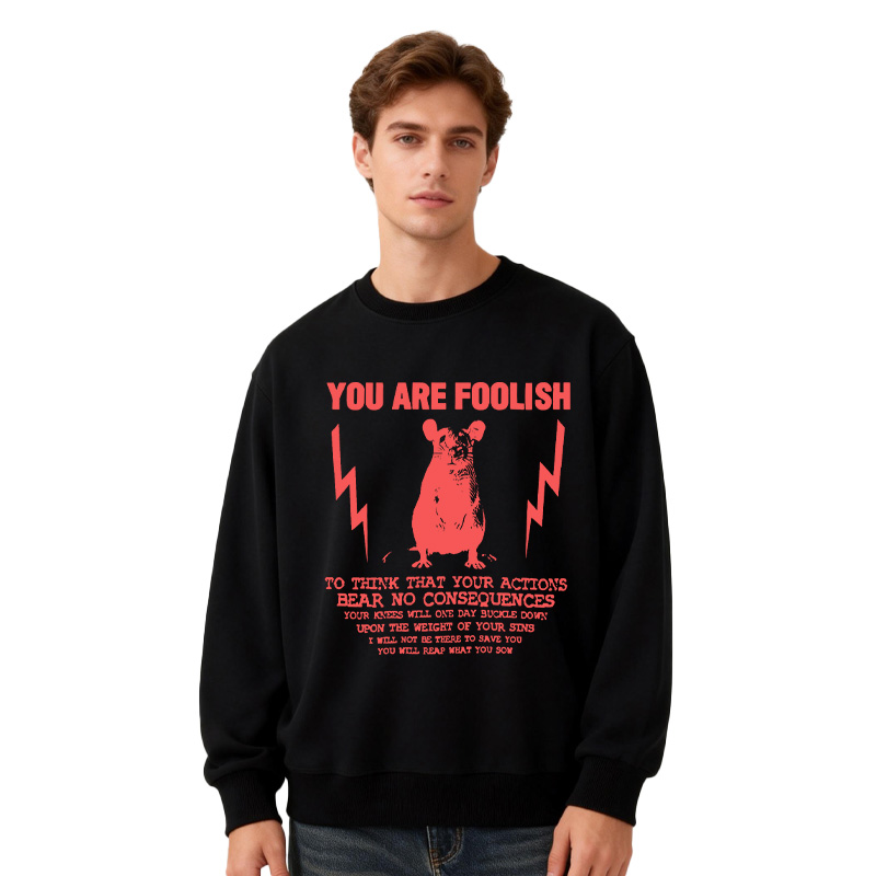 Tokyocanvas You Are Foolish Rat Meme Classic Sweatshirt