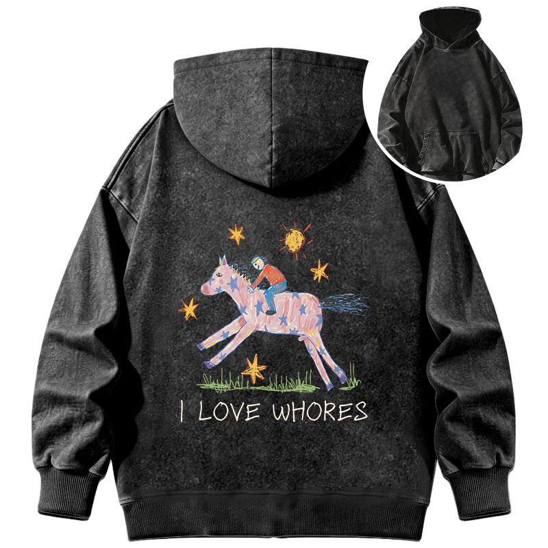 Tokyocanvas I Love Whores Washed Hoodie