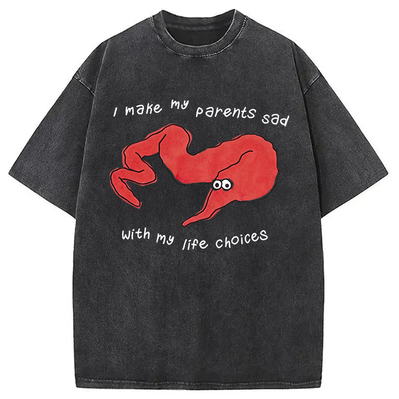 Tokyocanvas My Life Choices Meme Washed T-Shirt