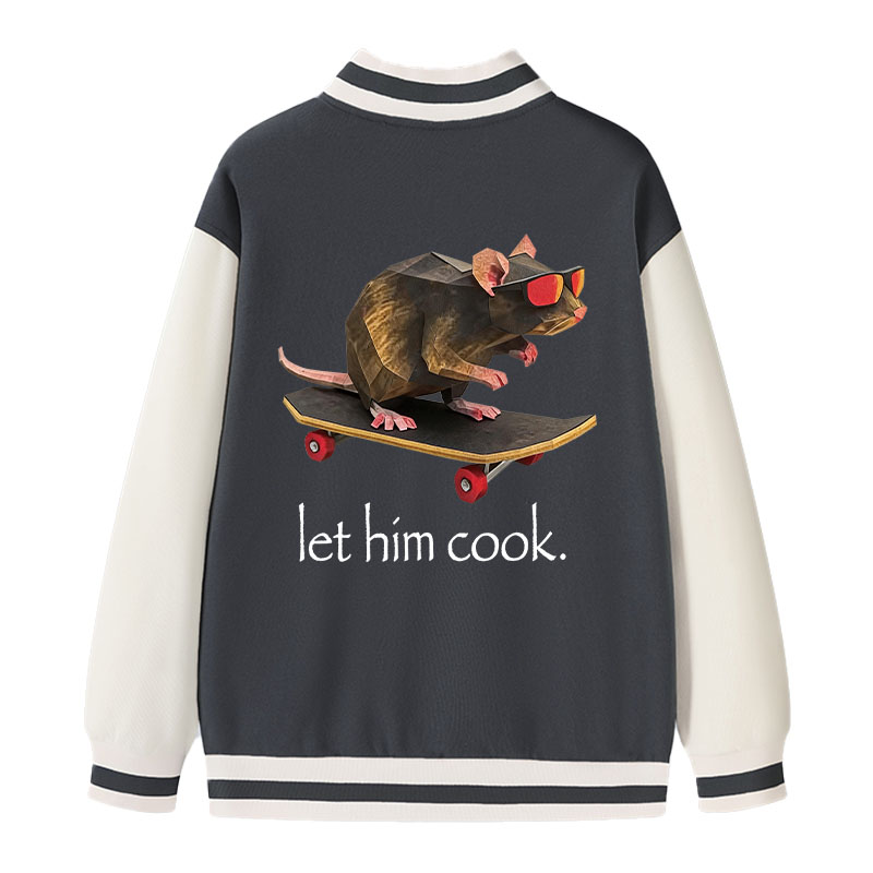 Tokyocanvas Rat Skateboard Cook Varsity Jacket