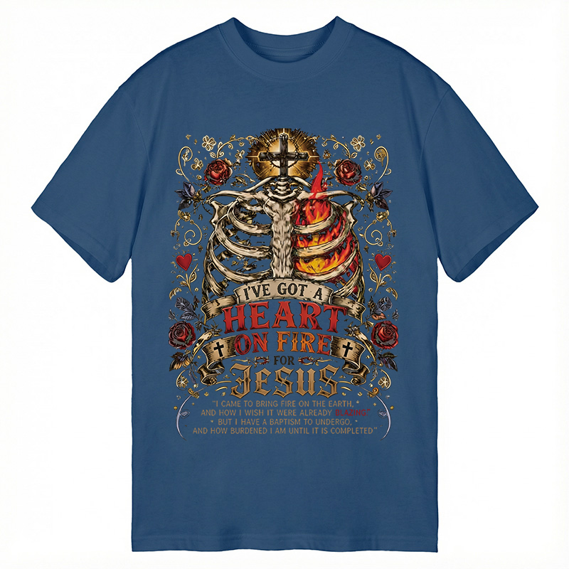 Tokyocanvas I've Got A Heart On Fire For Jesus Classic T-Shirt