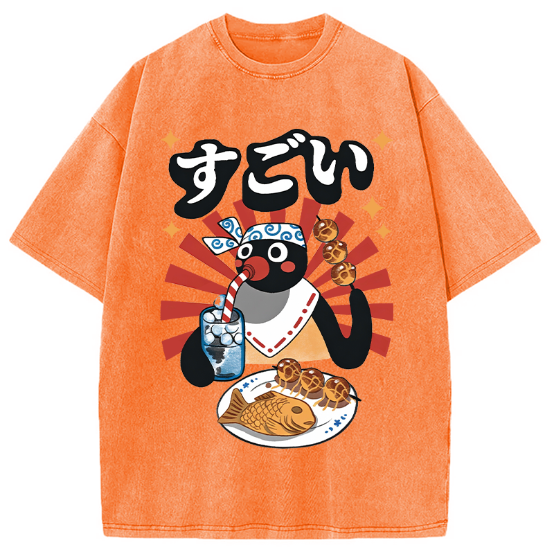 Tokyocanvas Matsuri Pengi Washed T-Shirt