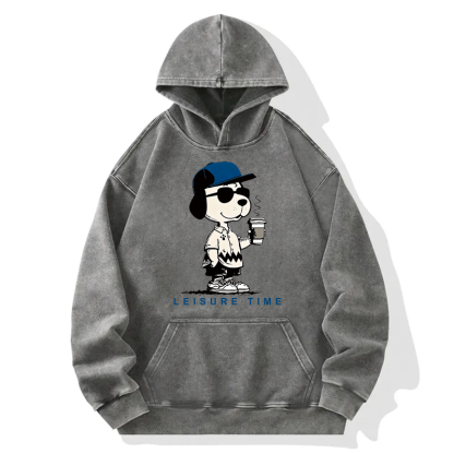Tokyocanvas Dodger Dog Vintage Japanese Washed Hoodie