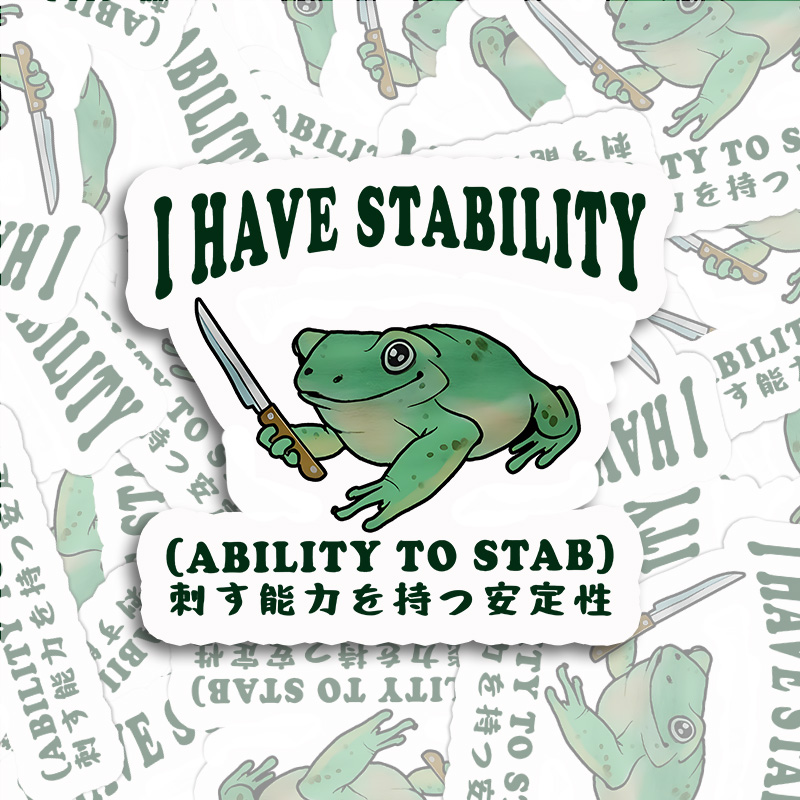 Tokyocanvas Mentally Stable Assassin Frog Sticker