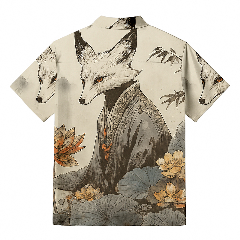 Tokyocanvas Guardian Of The Lotus Realm Button-up Shirt