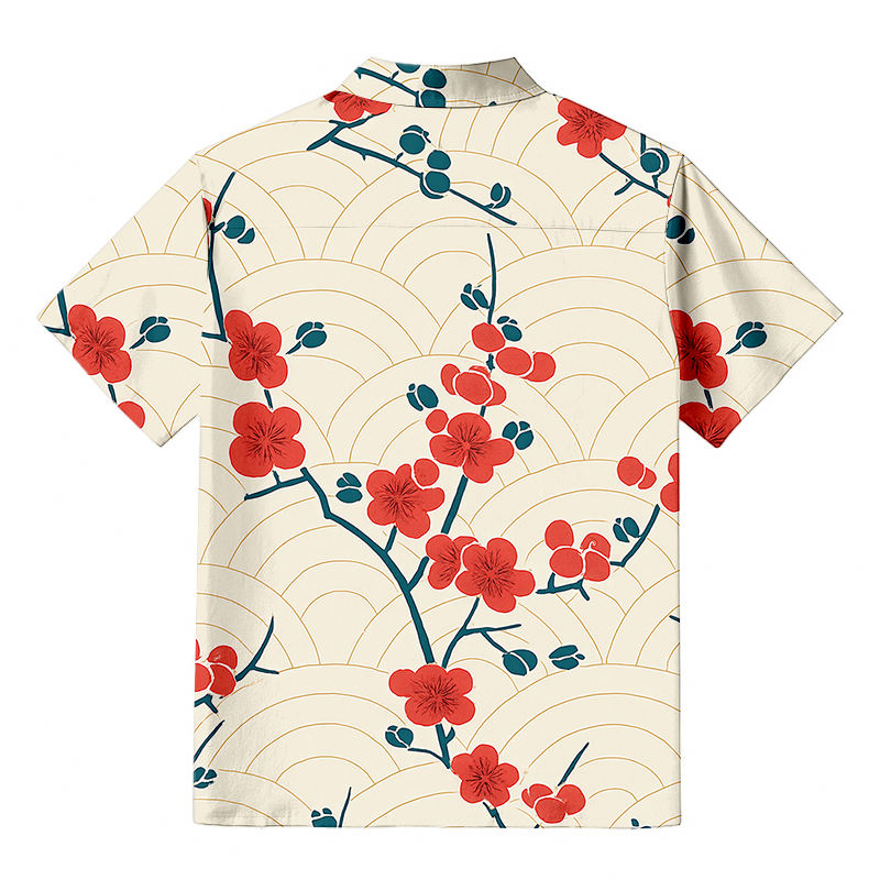 Tokyocanvas Blossom Wave Aloha Button-up Shirt