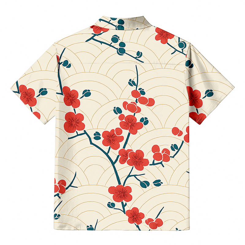 Tokyocanvas Blossom Wave Aloha Button-up Shirt