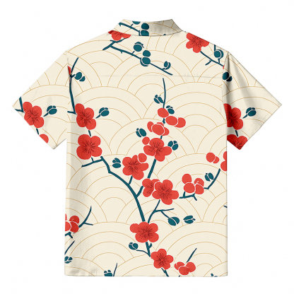 Tokyocanvas Blossom Wave Aloha Button-up Shirt