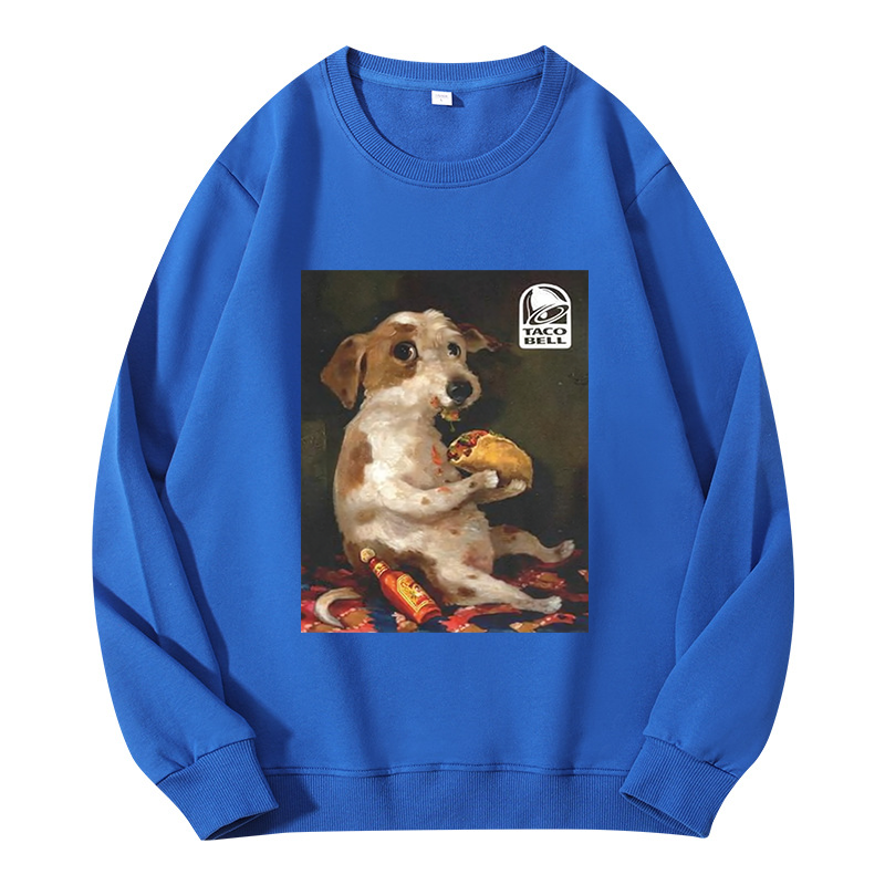 Tokyocanvas Dog Chill With Taco Bell Vintage Classic Sweatshirt